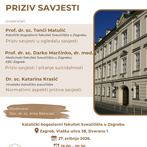 Teološko-pastoralni razgovori na KBF-u s temom "Priziv savjesti"